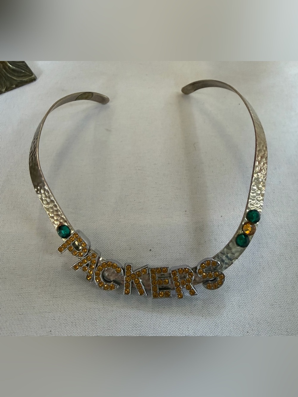 Vintage GREEN BAY PACKERS Rhinestones Necklace